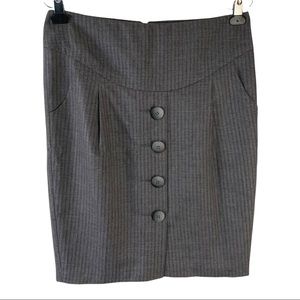 Kenzie striped pencil fitted women’s skirt front buttons Size 8